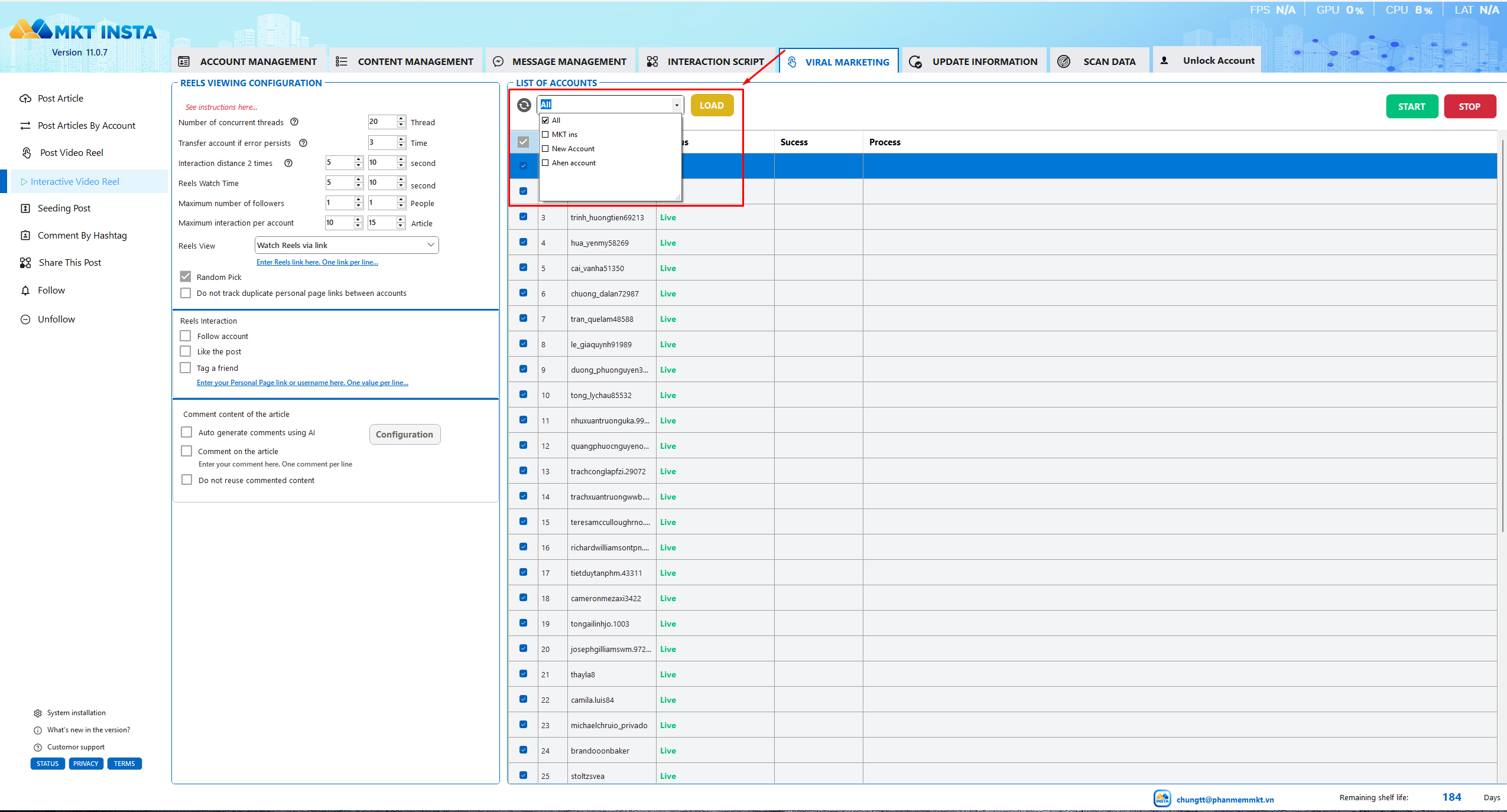Load Account Groups