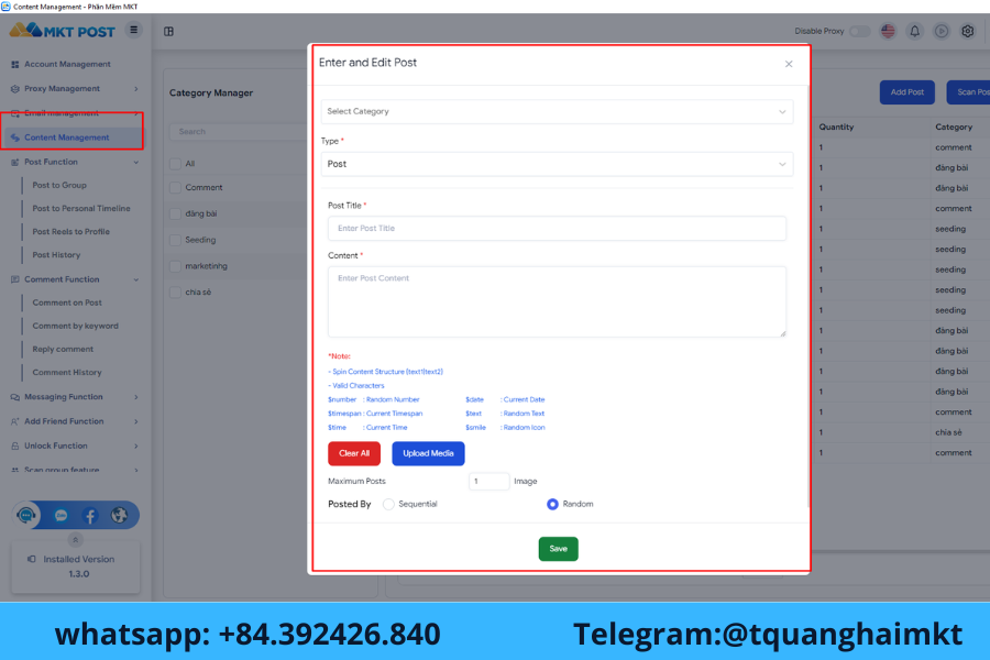 Manage multiple content