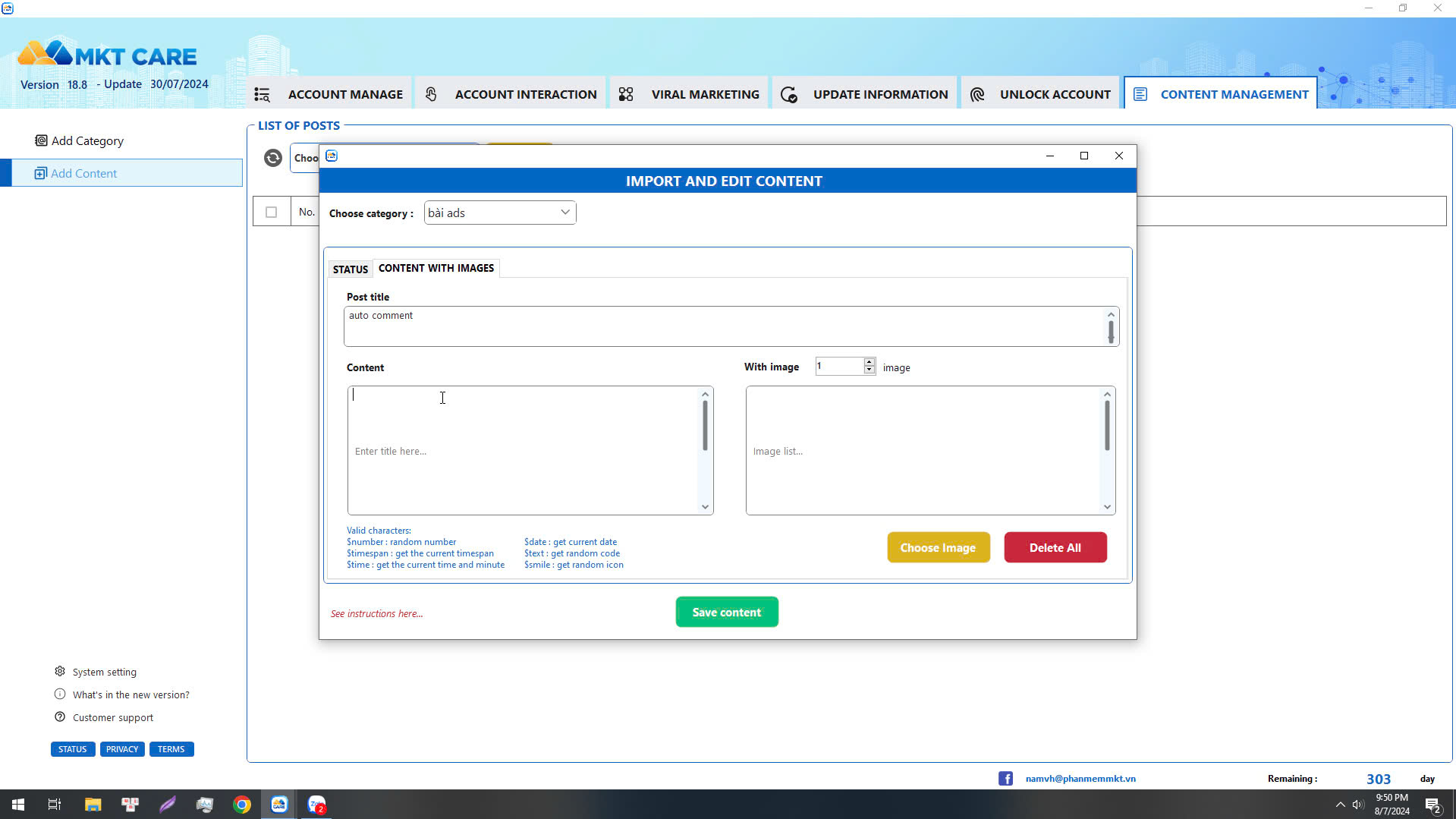 Instructions for using Automatic Commenting Facebook Software Instructions for using Automatic Commenting Facebook Software