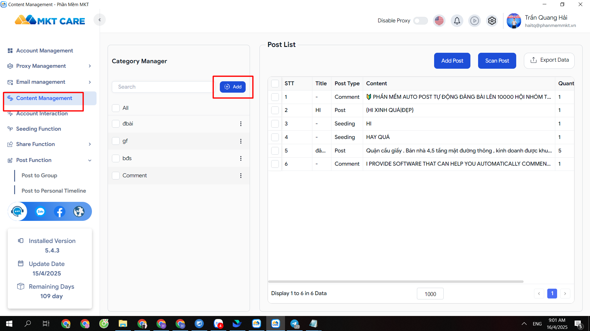 ADD content management category