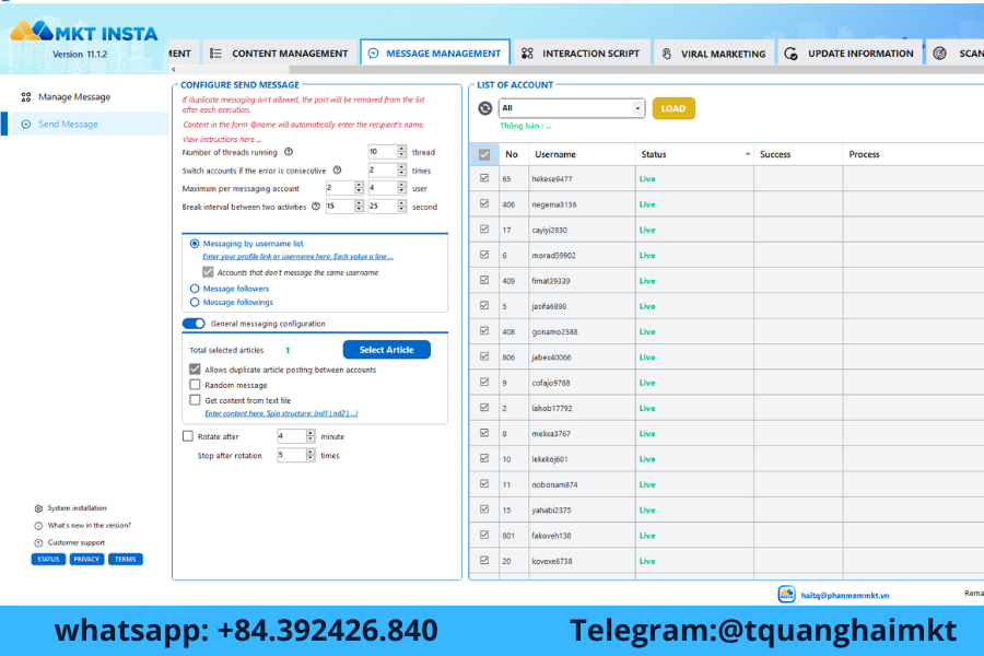 Instagram Message Management & Auto DM