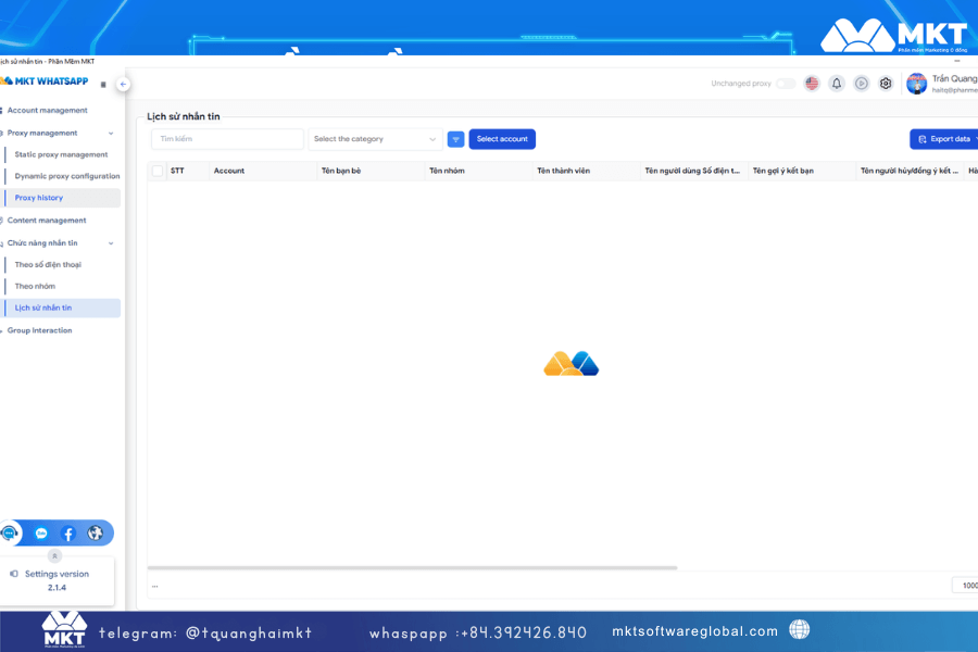 Message history & performance tracking