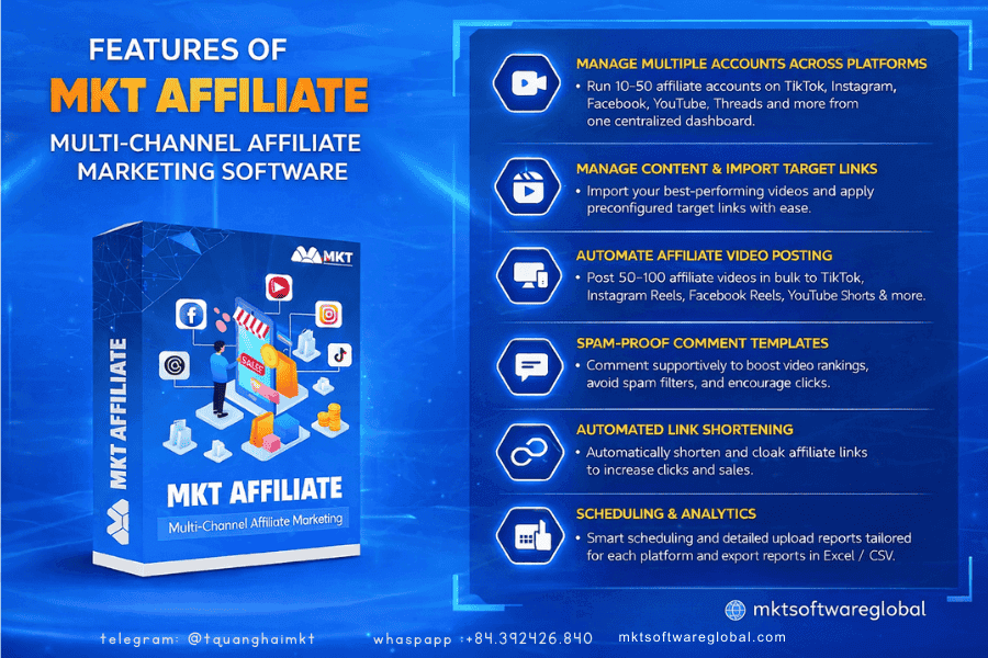 Features of MKT Affiliate Software